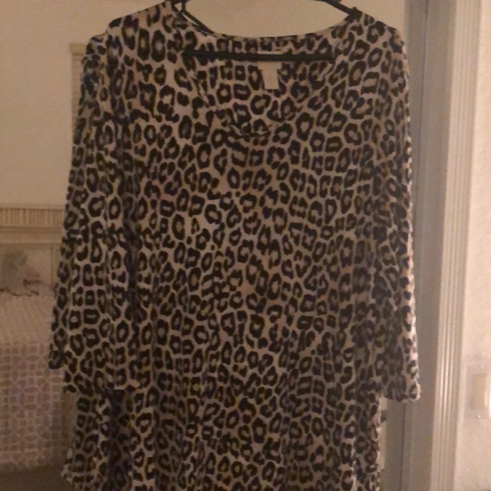 Chico’s leopard blouse.
